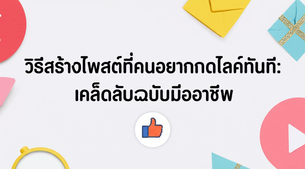 วิธีสร้างโพสต์ที่คนอยากกดไลค์ทันที: เคล็ดลับฉบับมืออาชีพ 1 featured image 1754748174412