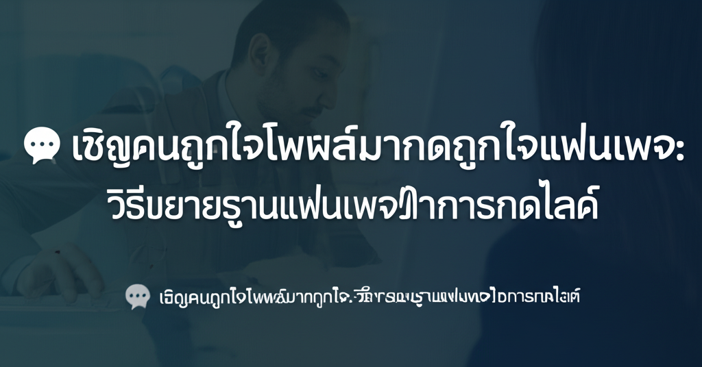 💬 เชิญคนถูกใจโพสต์มากดถูกใจแฟนเพจ: วิธีขยายฐานแฟนเพจจากการกดไลค์ 1 featured image 1755428283484