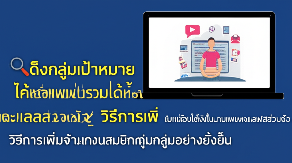 🔍ดึงกลุ่มเป้าหมายให้เข้าร่วมได้ทั้งแฟนเพจและเฟสส่วนตัว: วิธีการเพิ่มจำนวนสมาชิกกลุ่มอย่างยั่งยืน 1 featured image 1755430188918